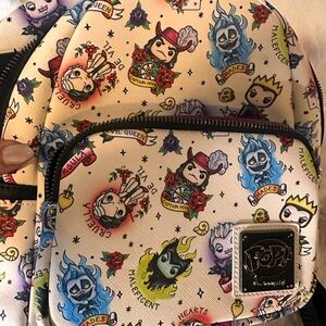 Loungefly Cream Villain Character Kids Backpack
